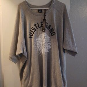 Akoo Gray Hustle Gang Short Sleeve Tee